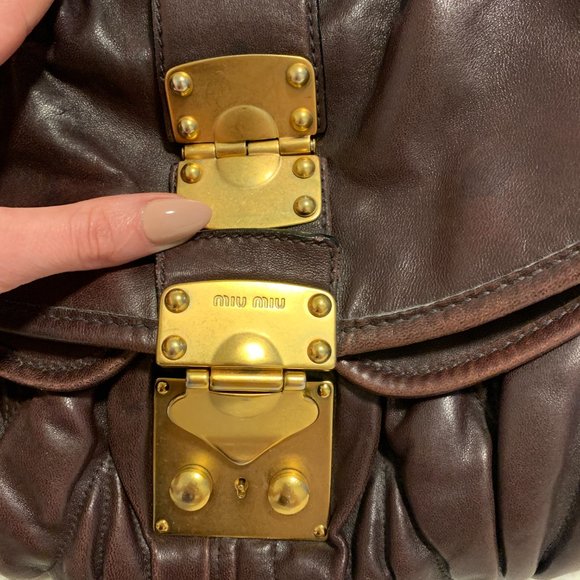 Mui Mui Brown leather bag - Picture 4 of 7